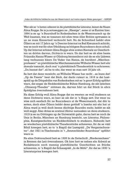 Editorial - Quickborn. Vereinigung für niederdeutsche Sprache und ...