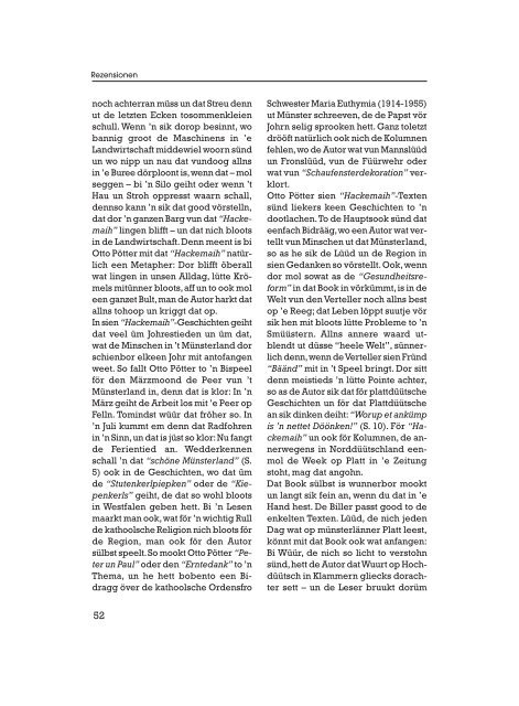 Editorial - Quickborn. Vereinigung für niederdeutsche Sprache und ...