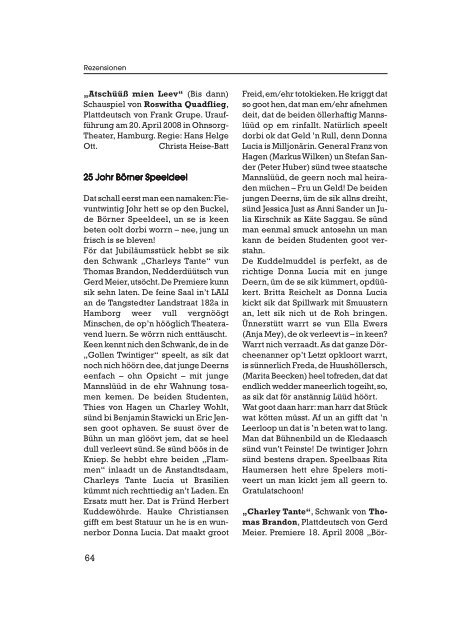 Editorial - Quickborn. Vereinigung für niederdeutsche Sprache und ...