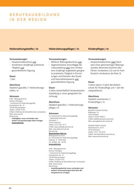 berufsausbildung in der region - Bundesagentur für Arbeit