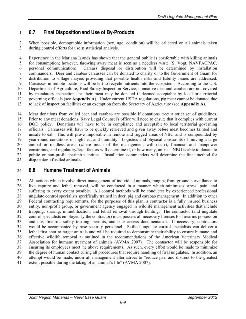 4. FERAL UNGULATE SPECIES IMPACTS ON NAVY LANDS