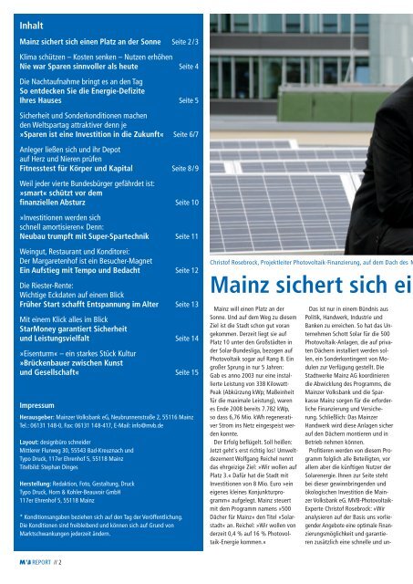 Ausgabe 43 - Mainzer Volksbank eG