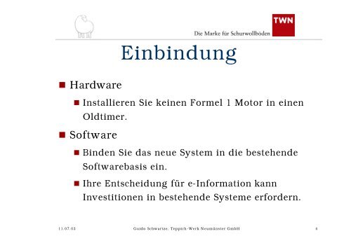 Informationsforum „E-Strategie in der Textilindustrie“ - ZiTex