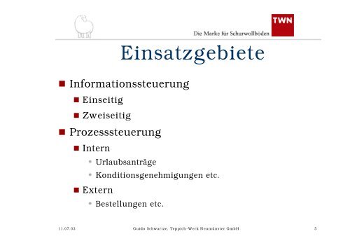 Informationsforum „E-Strategie in der Textilindustrie“ - ZiTex