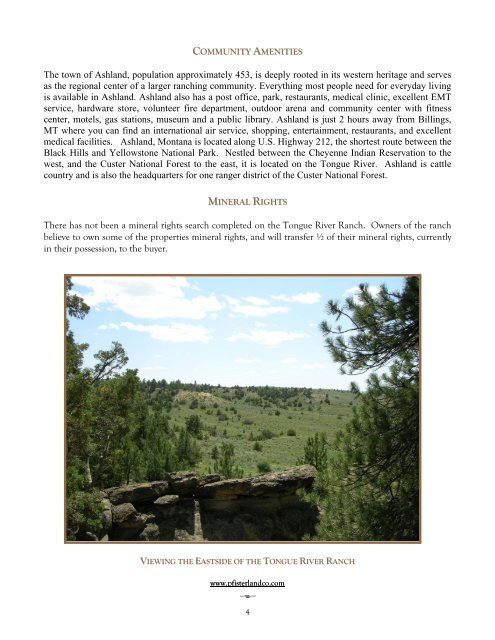 Tongue River Ranch - Pfister Land Company, LLC
