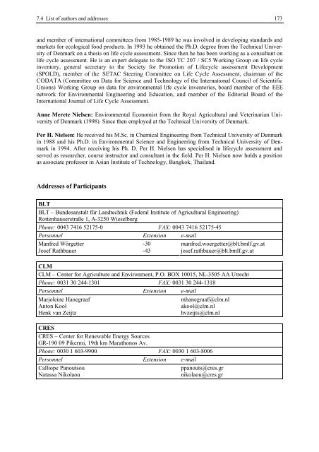 BIOENERGY FOR EUROPE: WHICH ONES FIT BEST?