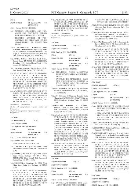 section 1 - World Intellectual Property Organization