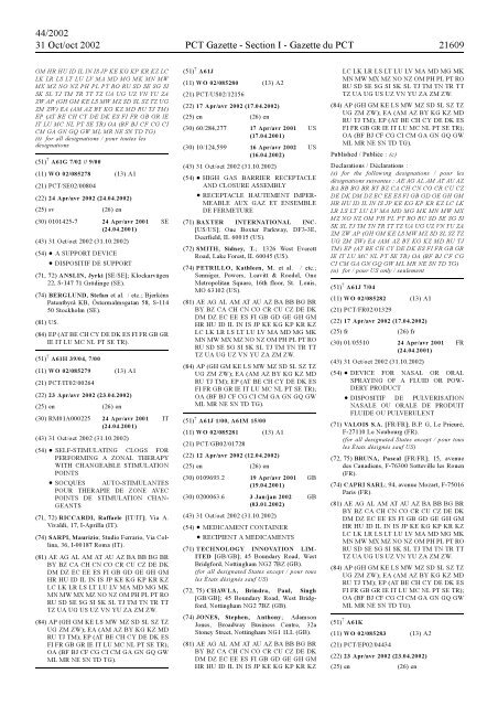 section 1 - World Intellectual Property Organization