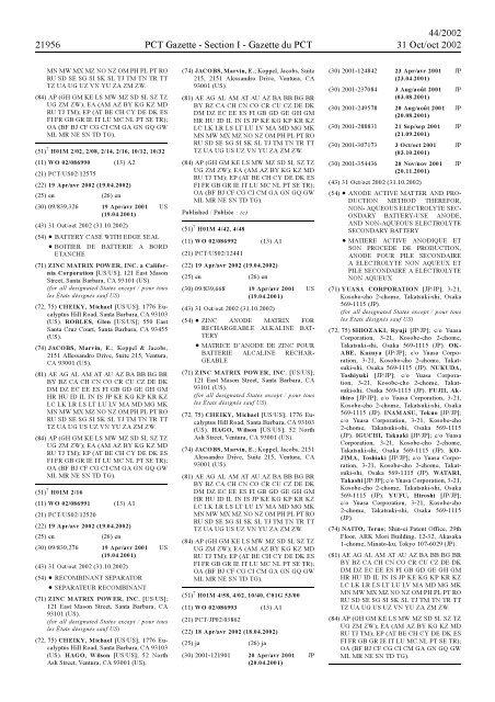 section 1 - World Intellectual Property Organization