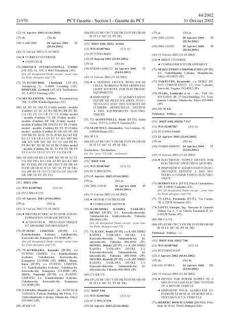 section 1 - World Intellectual Property Organization