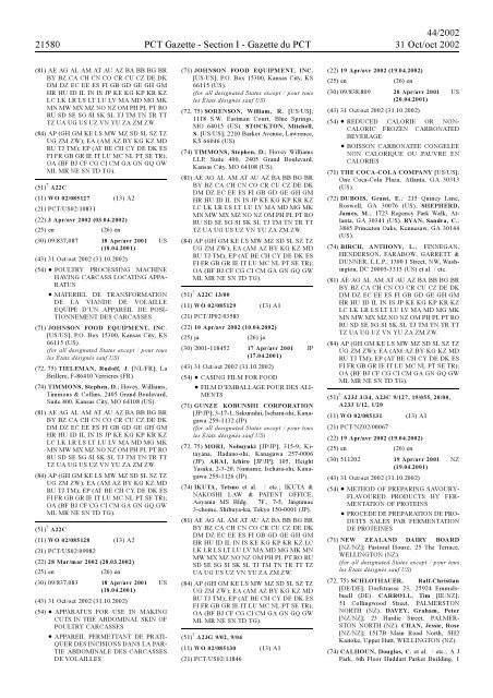 section 1 - World Intellectual Property Organization