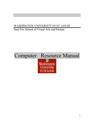 Computer Resource Manual - Sam Fox School - Washington ...