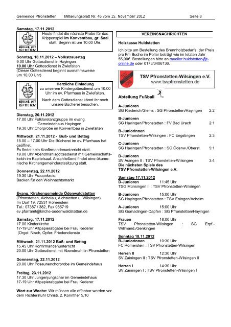 Mitteilungsblatt der Gemeinde Pfronstetten