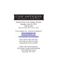 Tennessee's leading auction gallery for investment ... - Case Antiques