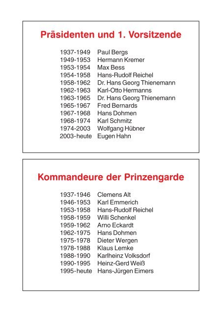 Session 2004 - Prinzengarde der Stadt Duisburg