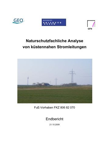 Naturschutzfachliche Analyse von küstennahen Stromleitungen