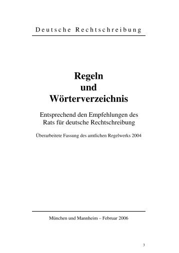 Deutsche Rechtschreibung: Regeln und Wörterverzeichnis