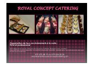 9.00 chf Sandwichs : 8.90 chf - Royal Concept Catering