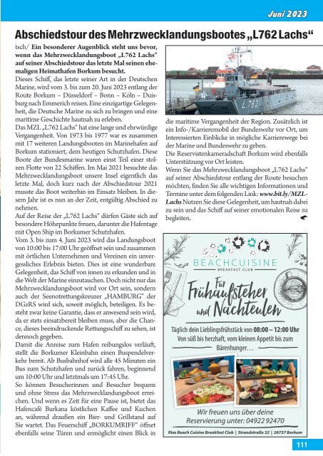 Juni 2023 / Borkum-Aktuell - Das Inselmagazin