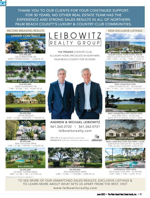 Palm Beach Real Estate Guide JUNE 2023