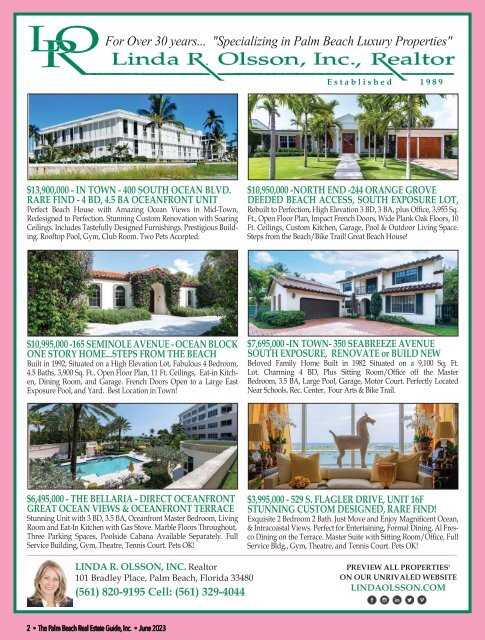 Palm Beach Real Estate Guide JUNE 2023