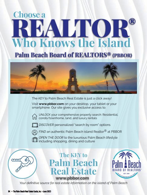 Palm Beach Real Estate Guide JUNE 2023