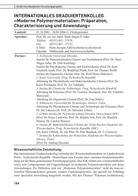 FORSCHUNGSBERICHT 2004 - Fachrichtung Chemie und ...