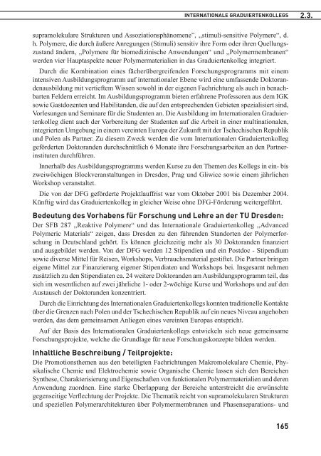 FORSCHUNGSBERICHT 2004 - Fachrichtung Chemie und ...