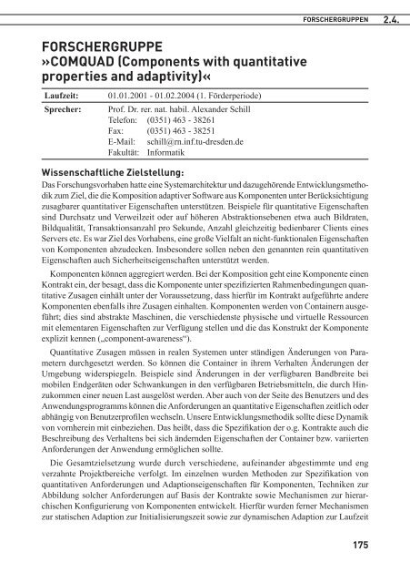 FORSCHUNGSBERICHT 2004 - Fachrichtung Chemie und ...