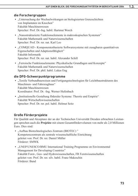 FORSCHUNGSBERICHT 2004 - Fachrichtung Chemie und ...