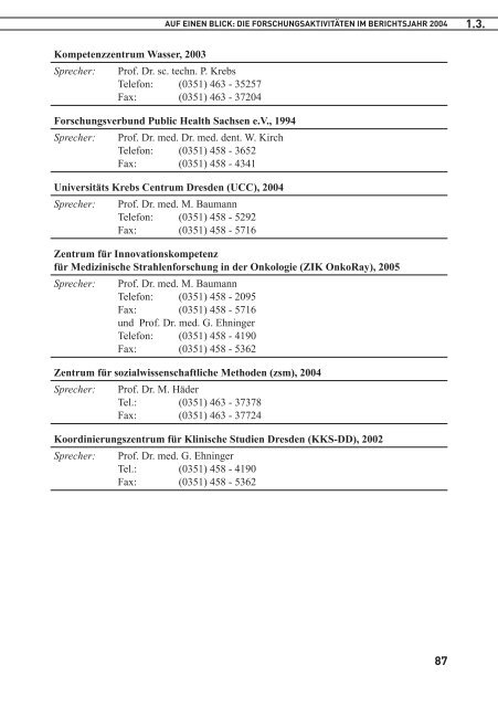 FORSCHUNGSBERICHT 2004 - Fachrichtung Chemie und ...