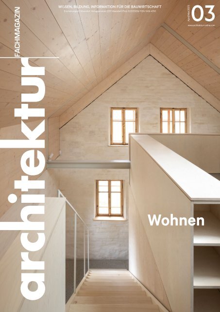 architektur FACHMAGAZIN Ausgabe 3 2023