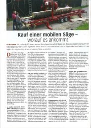 Kauf einer mobilen Säge — - Serra