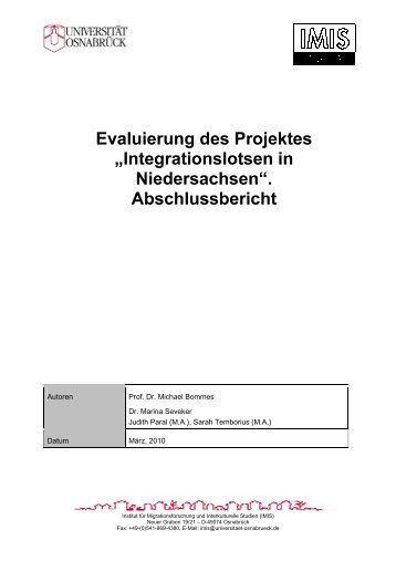 Evaluierung des Projektes „Integrationslotsen in ... - BBE