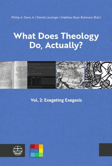 Phillip A. Davis, Jr. | Daniel Lanzinger | Matthew Ryan Robinson (Eds.): What Does Theology Do, Actually? (Leseprobe)