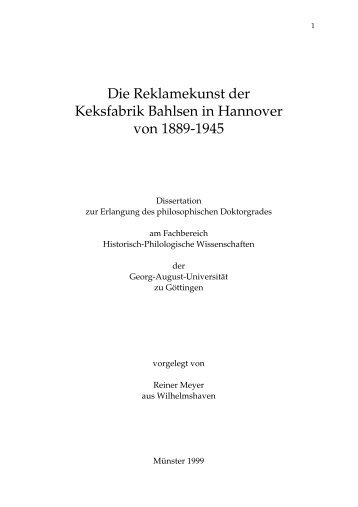 Die Reklamekunst der Keksfabrik Bahlsen in Hannover von 1889 ...