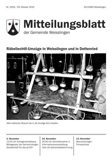 Mitteilungsblatt - Weisslingen