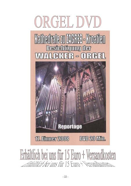 Orgel - Disposition - Walcker-Mayer