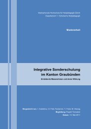 Masterarbeit Integrative Sonderschulung im Kanton ... - BSCW