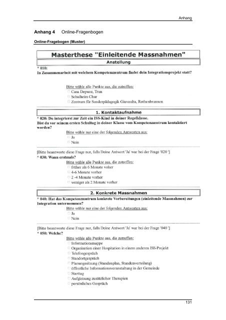 Masterarbeit Integrative Sonderschulung im Kanton ... - BSCW