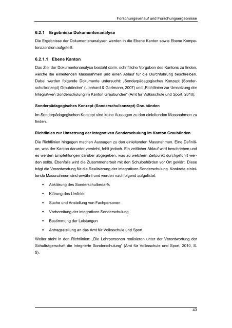 Masterarbeit Integrative Sonderschulung im Kanton ... - BSCW