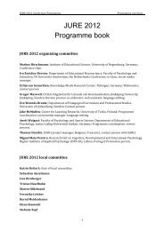 JURE 2012 Programme book - EARLI Jure 2012