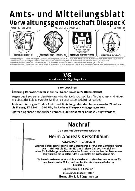 Amts- und Mit tei lungs blatt - Gutenstetten