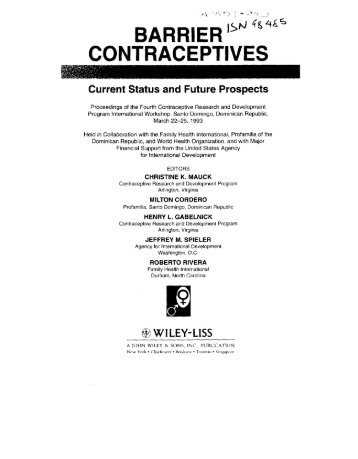 BARRIER CONTRACEPTIVES - (PDF, 101 mb) - USAID