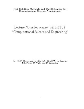 Lecture Notes - Delft Institute of Applied Mathematics