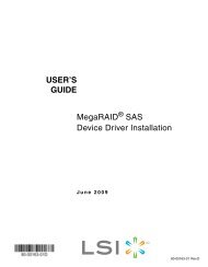 MegaRAID SAS Device Driver Installation User's Guide - LSI