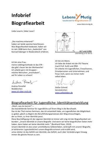 Infobrief Biografiearbeit - LebensMutig