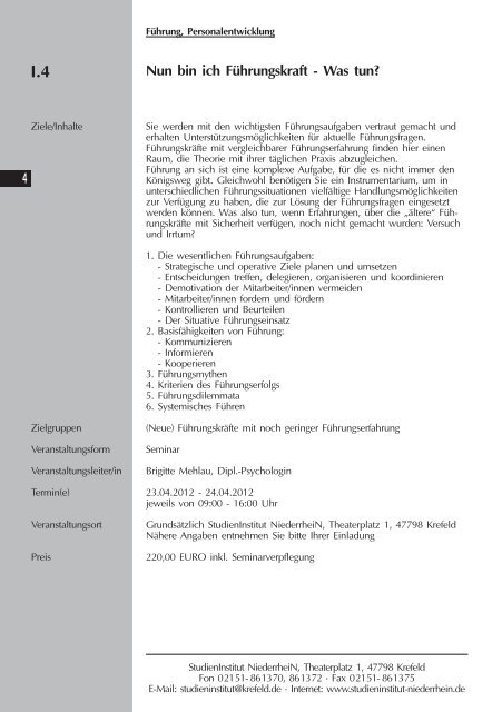 H auptkatalog - Lehrerfortbildung NRW
