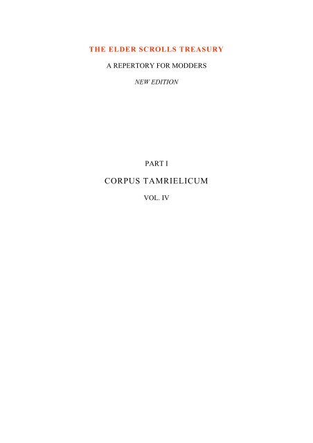 Corpus Tamrielicum
