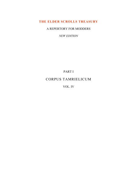 Corpus Tamrielicum - The Imperial Library